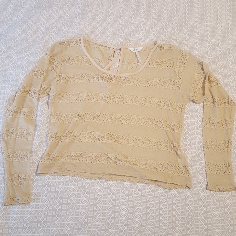 Cream Lace Long Sleeve